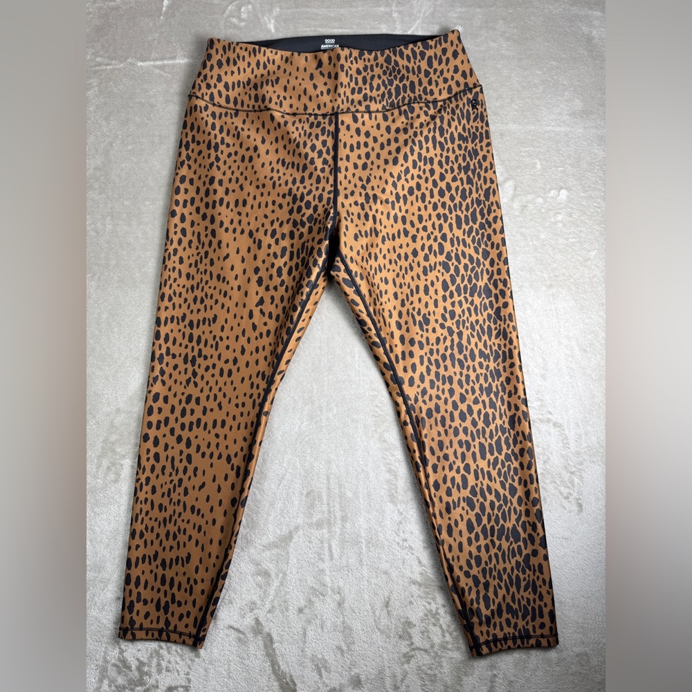 Good American‎ Leggings Women's Size 6 / 3XL Core Strength High Waist Cheetah - Picture 5 of 15